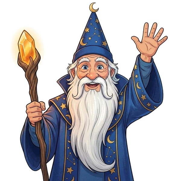 Friendly SEO Wizard guiding visitors through intelligent lead funnels